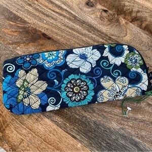VERA BRADLEY RETIRED MOD BLUE FLORAL CURLING FLAT IRON TRAVEL BAG